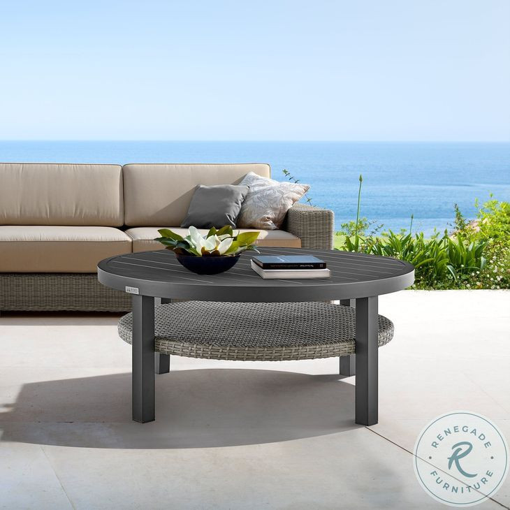 Palma Black Outdoor Round Coffee Table