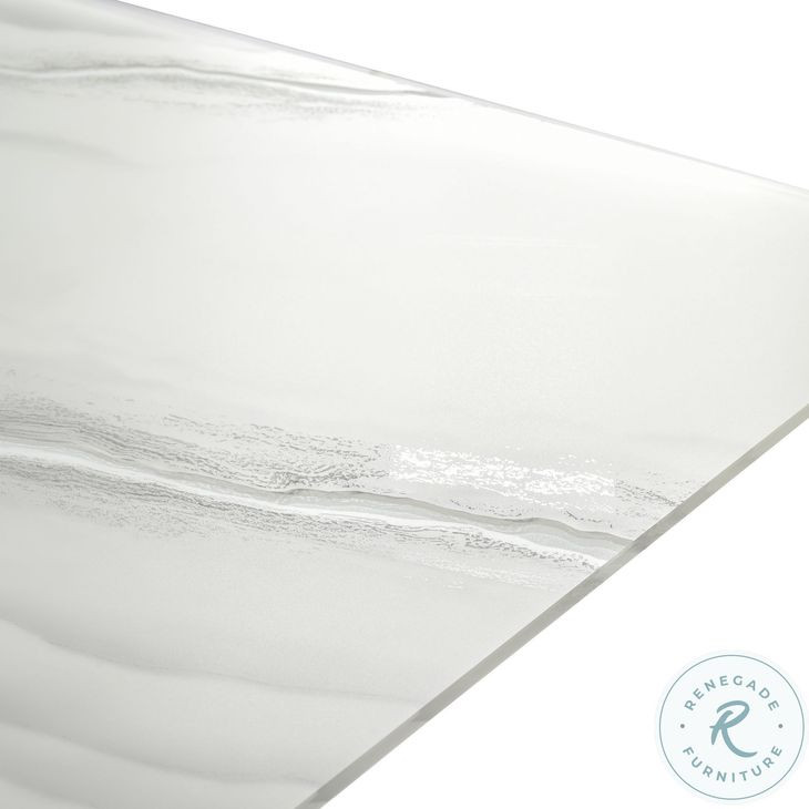 Olivia Dim Gray Silver 79" Rectangular Dining Table