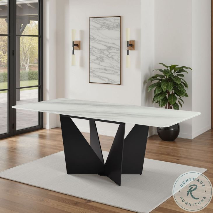 Olivia Dim Gray Silver 79" Rectangular Dining Table