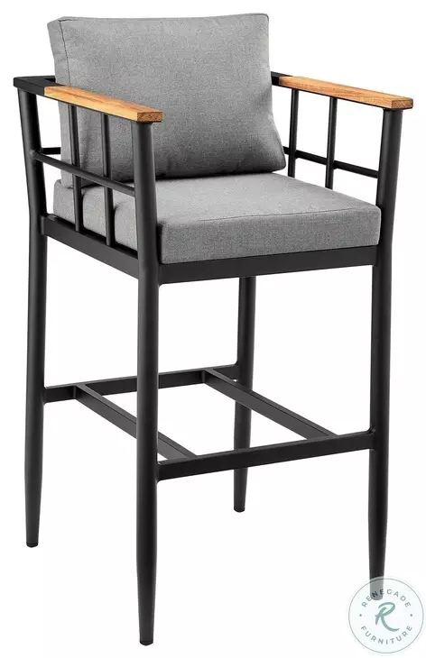 Orlando Gray Outdoor Patio Bar Stool