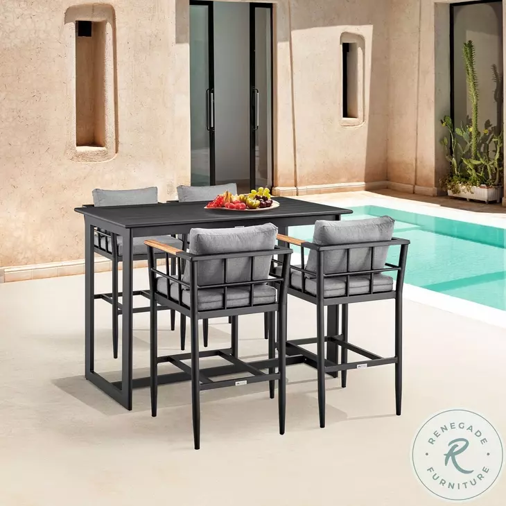 Orlando Gray Outdoor Patio Bar Stool