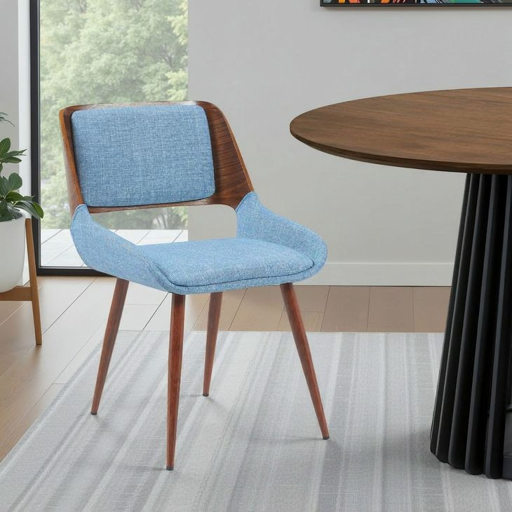 Panda Light Blue Upholstered Dining Chair