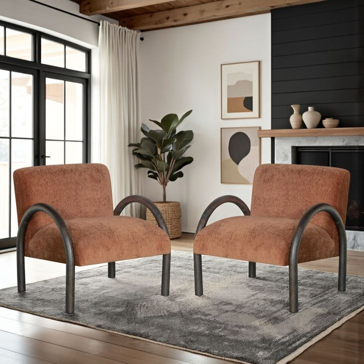 Rae Logan Brown Upholstered Accent Chair