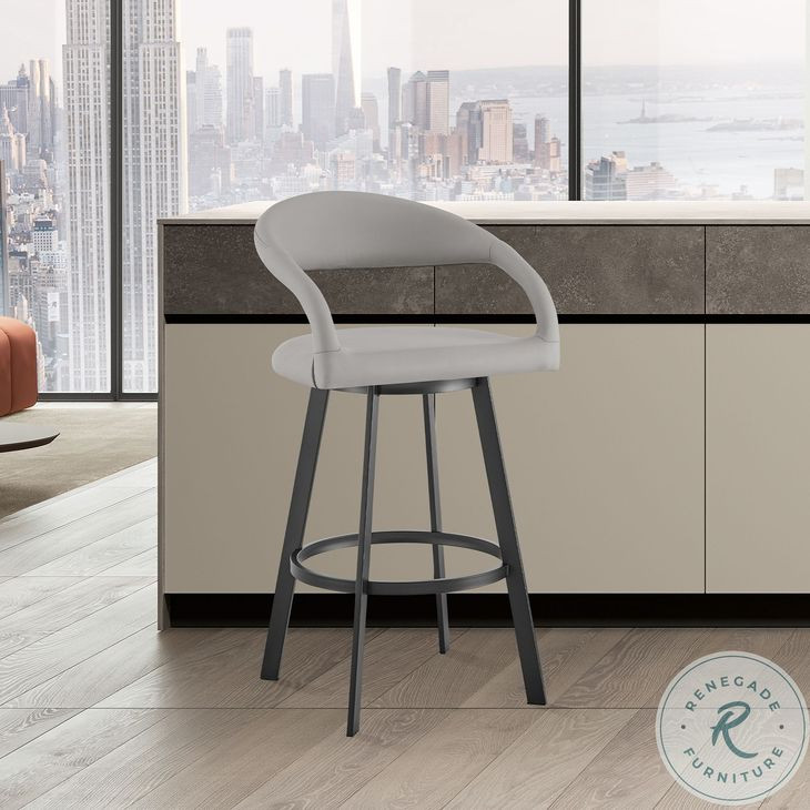 Ramona Gray Swivel Counter Height Stool