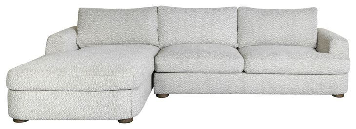 Reid Speckled Stone Performance Fabric 2 Piece Modular LAF Sectional