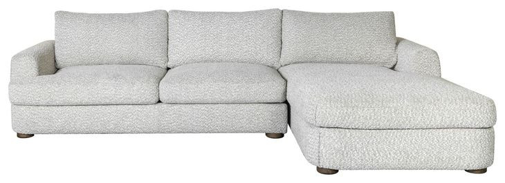 Reid Speckled Stone Performance Fabric 2 Piece Modular RAF Sectional