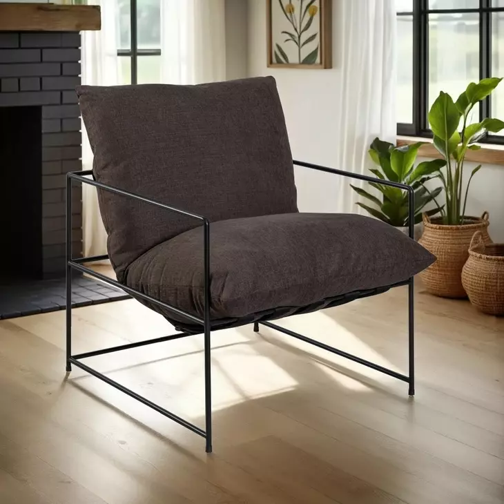 Rogan Brown Upholstered Accent Chair