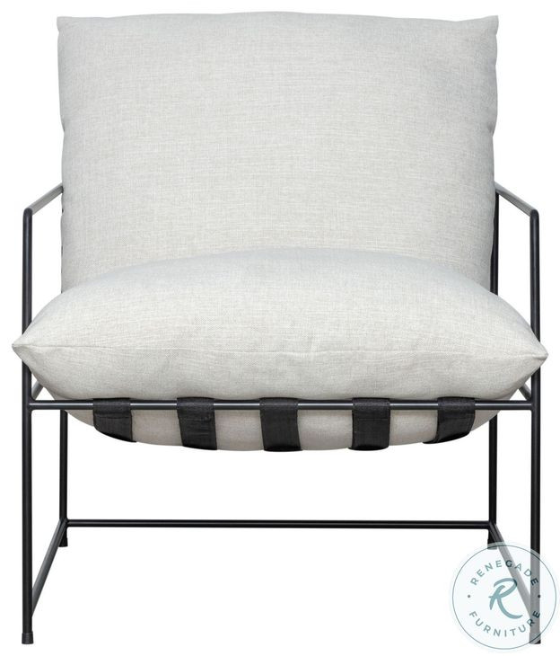 Rogan Soft Oat Performance Fabric Accent Chair