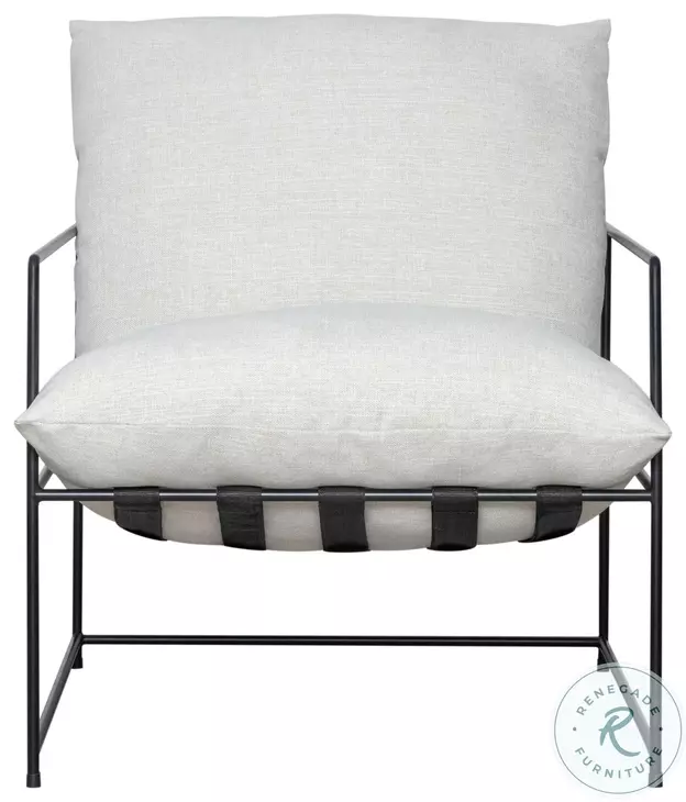 Rogan Soft Oat Performance Fabric Accent Chair