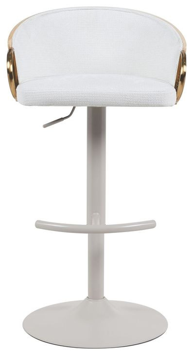 Solstice White Upholstered Swivel Bar Stool
