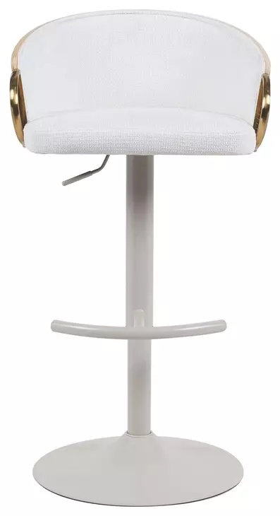 Solstice White Upholstered Swivel Bar Stool