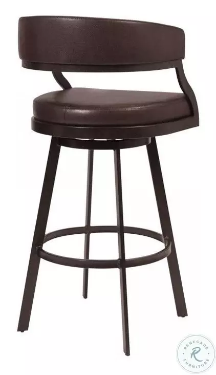 Dione Auburn Bay And Ford Brown Faux Leather 30" Bar Stool
