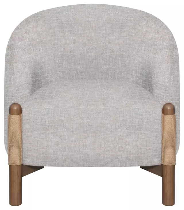 Stormy Butter Cream Upholstered Accent Chair