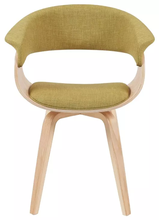 Summer Oak and Green Upholstered Dining Chair
