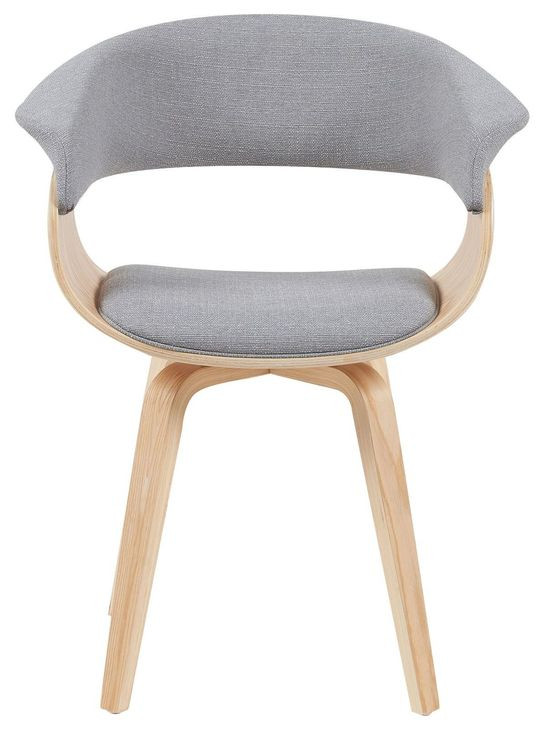 Summer Oak and Gray Upholstered Dining Chair