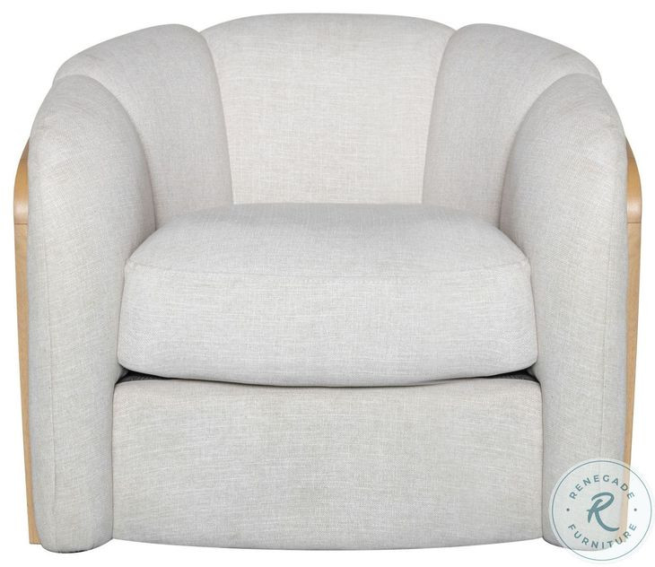 Violet Soft Oat Fabric Performance Fabric Accent Chair