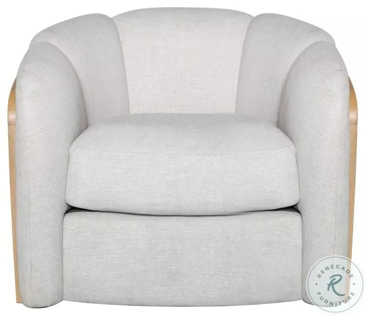 Violet Soft Oat Fabric Performance Fabric Accent Chair
