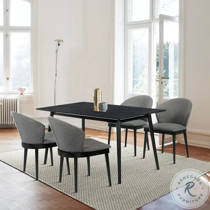 Westmont Black 59" Rectangular Dining Table