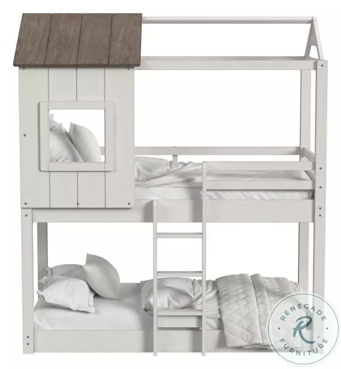 Lodge Cookies and Cream Complete Loft Bunk Bed