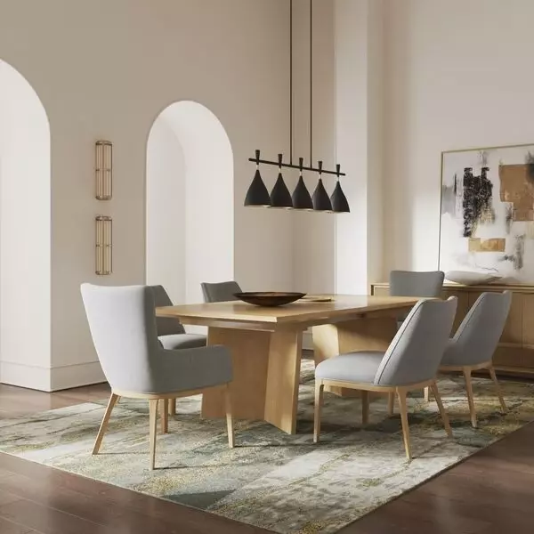 Loft Gray Upholstered Arm Chair