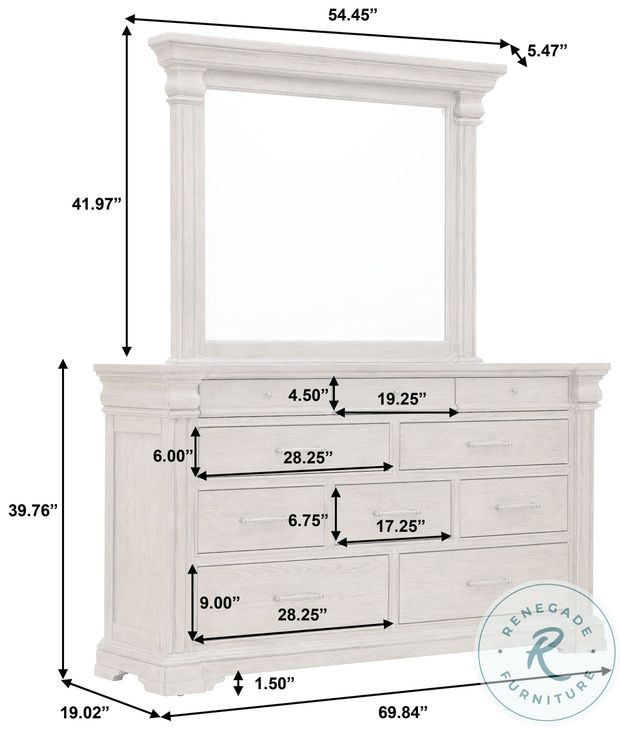 Madison Ridge Natural Bark Dresser Mirror