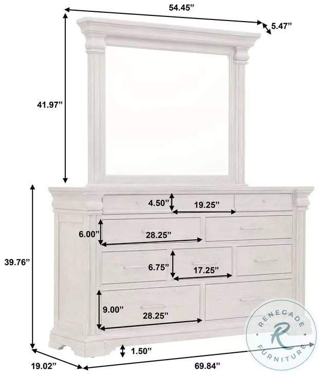 Madison Ridge Natural Bark Dresser Mirror