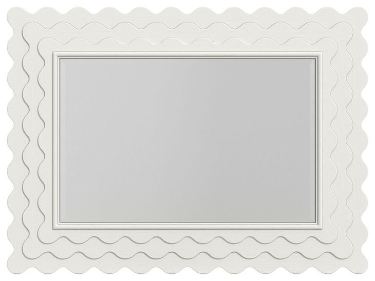 Haven Warm White Rectangle Mirror