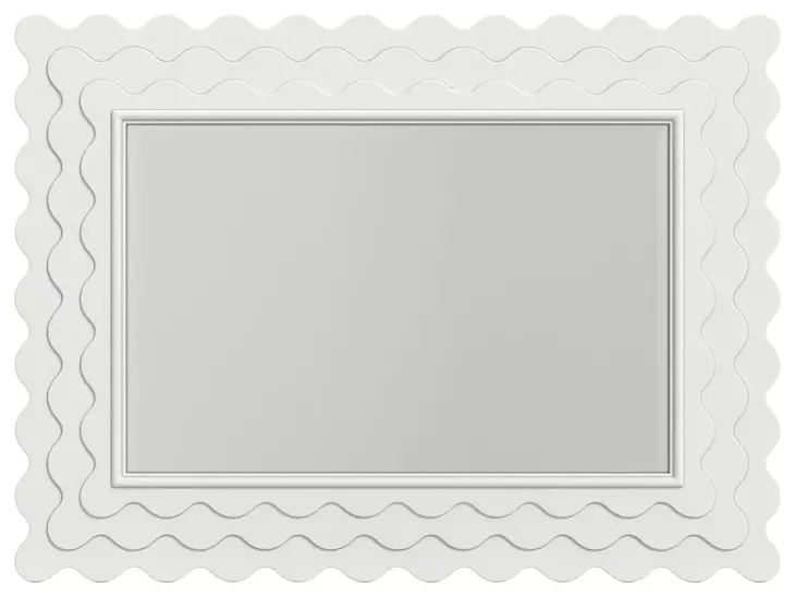 Haven Warm White Rectangle Mirror
