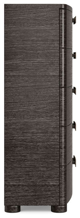 Geneve Brown Tall 5 Drawer Chest