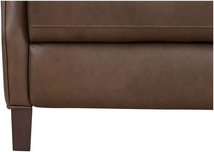 Ledger Oasis Walnut Leather Push Thru The Arms Recliner