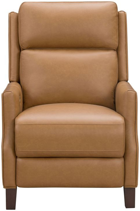 Ledger Santa Fe Brandy Leather Power Recliner with Power Lumbar and USB Charging
