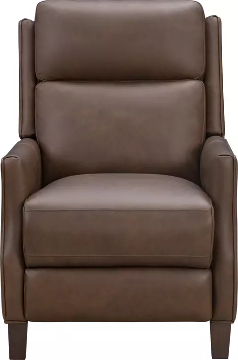 Ledger Oasis Walnut Leather Push Thru The Arms Recliner