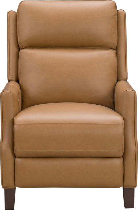 Ledger Santa Fe Brandy Leather Power Recliner with Power Headrest and USB Charging