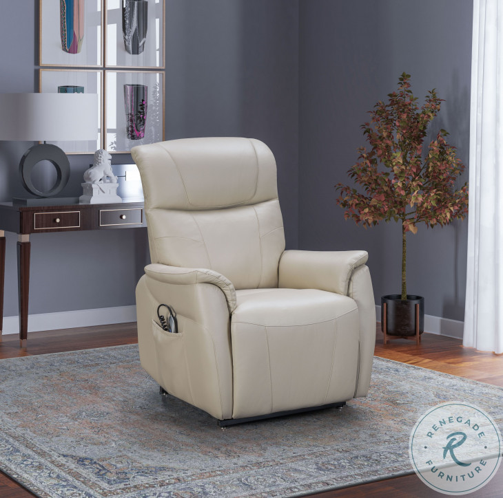 Leighton Laurel Cream Power Lift Recliner with Power Headrest And Lumbar