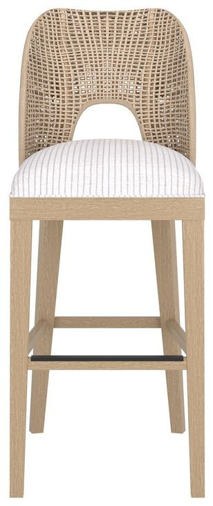 Frame White Upholstered Bar Stool