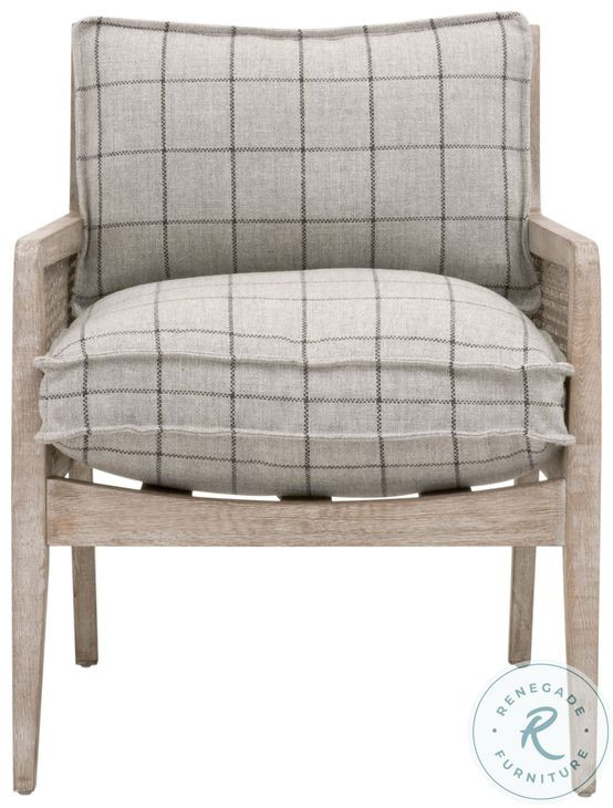 Leone Performance Cement Cane Club Chair