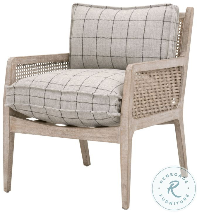 Leone Performance Cement Cane Club Chair