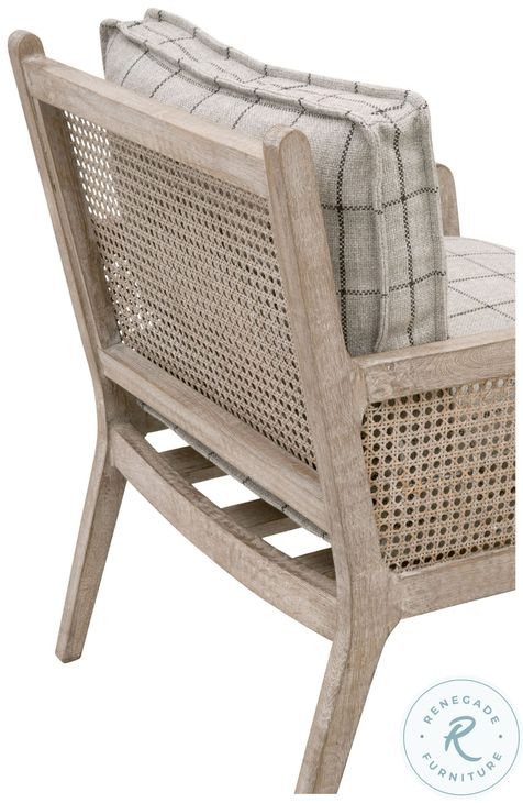 Leone Performance Cement Cane Club Chair