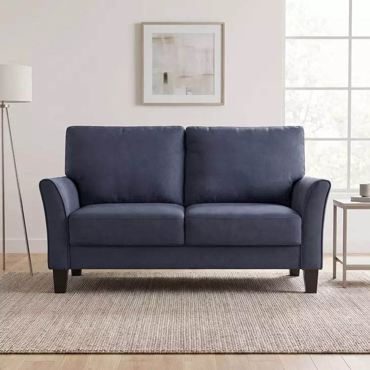Leslie Blue 56" Loveseat