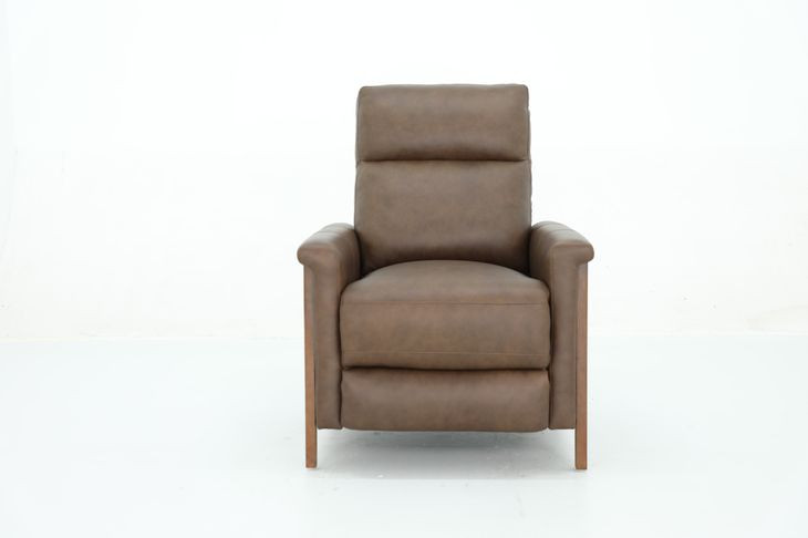 Lewiston Oasis Walnut Leather Push Thru The Arms Recliner