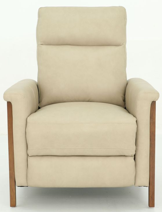 Lewiston Cashmere Stone Leather Push Thru The Arms Recliner
