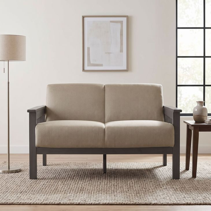 Lewiston Light Brown Loveseat