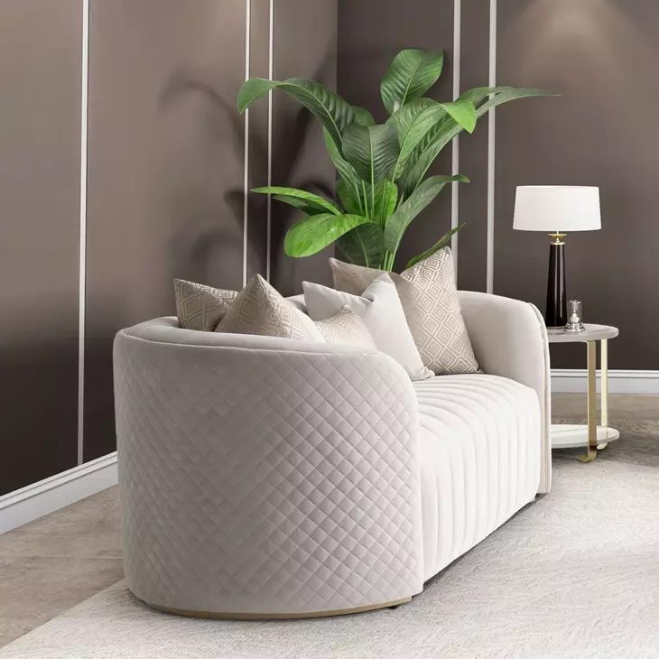 Ariana Beige 83" Loveseat