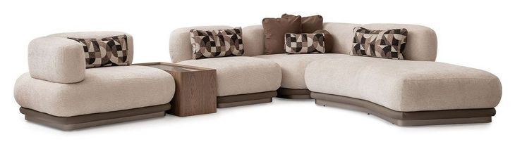 Bristol Point Fawn 5 Piece Modular Sectional with Pillow