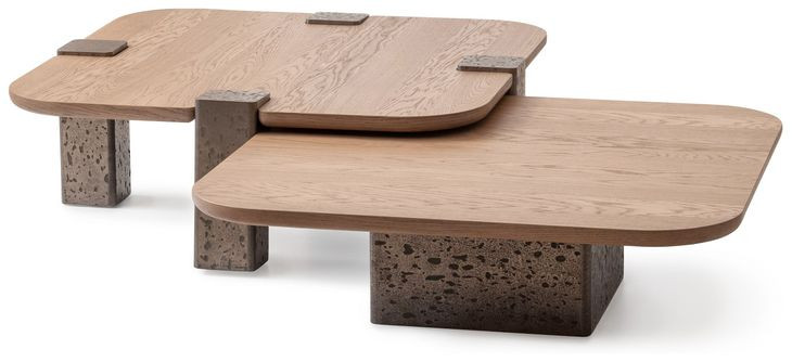 Bristol Point Saddle Brown Square Short Cocktail Table