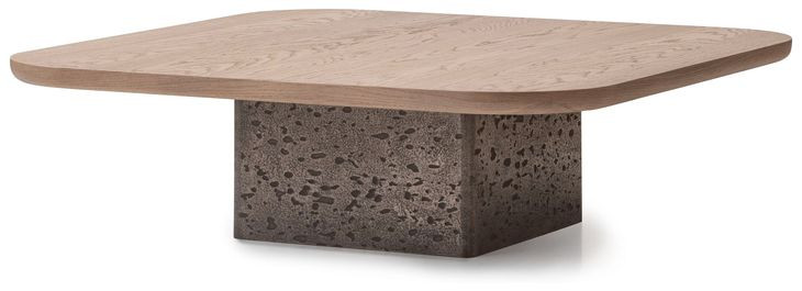 Bristol Point Saddle Brown Square Short Cocktail Table