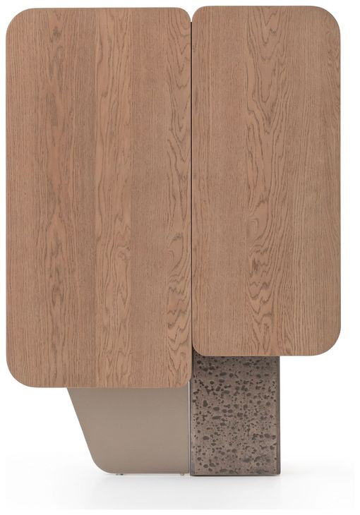 Bristol Point Saddle Brown 2 Doors Bar Cabinet