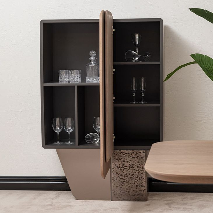 Bristol Point Saddle Brown 2 Doors Bar Cabinet
