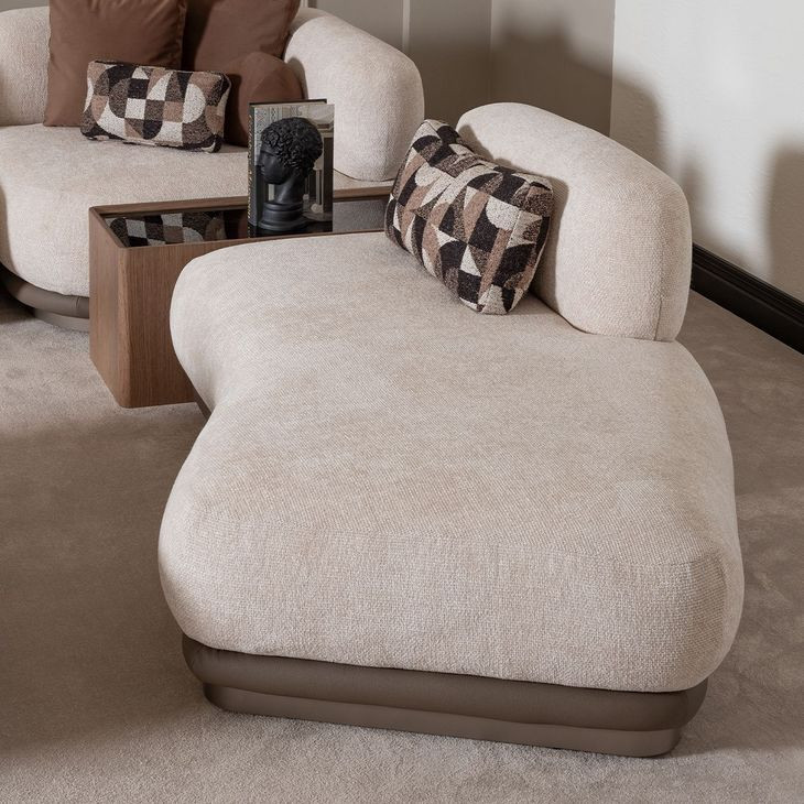 Bristol Point Fawn 73" Armless Chaise with Pillow