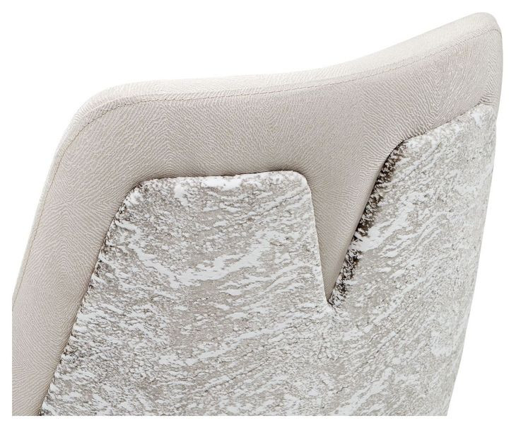 Monaco Elegance Shimmer Ivory and Almond Dining Arm Chair